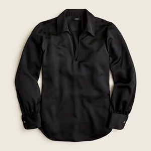 NWT J. Crew Satin Popover Blouse